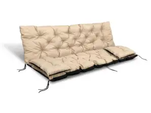 ENSEMBLE DE JARDIN 120x60x50CM 2 Coussins 42X42 CM BEIGE