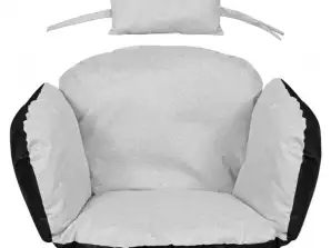 GARDEN CUSHION STORK NEST 112x113CM WITH LIGHT GRAY HEADREST