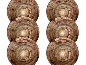 Conjunto de descansos de mesa redondos 6D KEMPAS
