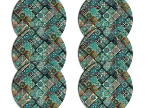 Conjunto de sousplacas redondas 6D ESTERA