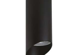Aufbauleuchte / Rohr Maclean rund Aluminium GU10 55x130mm schwarz Farbe MCE360 B
