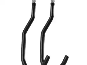 Lot de 2 crochets de plafond Maclean. sur une échelle. vélo. tuyau d’arrosage. acier. Max. charge 10kg/poignée. MC 485