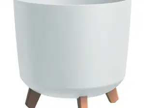 Maceta Gracia Tubus blanca con inserto de riego. DGTL300
Fabricado en plástico de alta calidad.