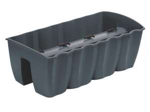 Maceta balcón para balaustrada DCRO600 Antracita. capacidad 18L