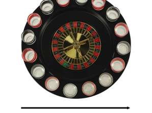 Jeu de roulette à alcool de fête Ensemble de 16 verres