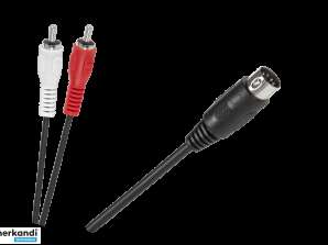 LEC KPO2792 1 2 DIN-kaapeli 2 x RCA 1,2 m