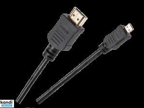 Kaapeli: HDMI-liitin tyyppi A, mikro-HDMI-liitin tyyppi D