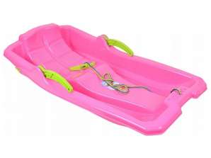 Kunststoff Schlitten Karol mit Bremsen - pink