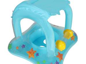 Anneau de natation bébé ponton gonflable pour enfants avec un siège avec un toit max 24kg 3ans