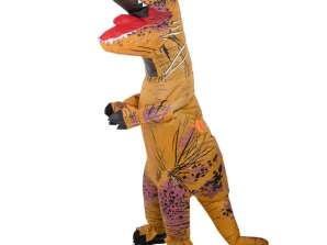 Kostüm Karneval Kostüm Verkleidung aufblasbarer Dinosaurier T REX Riese braun 1,5 1,9m