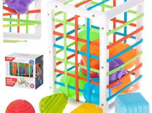 Cube flexible sensoriel puzzle trieur de formes jouet rectangle enfichable