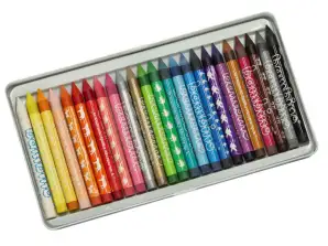 Buntstifte in einer Metallbox 24 Farben BAMBINO Spitzer