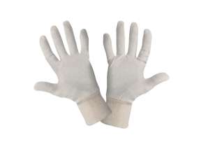 Gants en coton beige l290309p. 12 paires.
