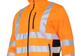 Warnjacke mit Kapuze schwarz. 