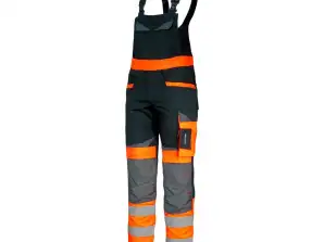 Advarselarbeidsbukser svart-oransje