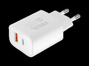 Chargeur secteur Kruger&Matz GaN double USB avec fonction Power Delivery et Quick Charge