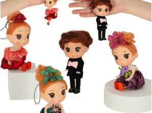 Bambole per casa delle bambole 3 ragazze 1 ragazzo set da 4 pezzi. 12 cm