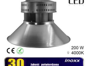 Lampe industrielle LED 200W high bay COB 4000K neutre 18 000lm