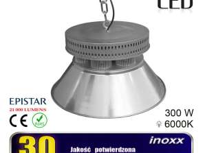Lampe industrielle LED 300W high bay cob 27 000lm 6000K froide