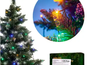 Luzes LED String 10m 100LED Multicolor 8 Modos de Iluminação