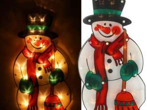 Lumières LED suspendues Décoration de Noël Bonhomme de neige 45cm