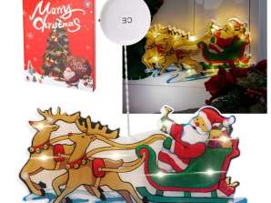 LED lights hanging ornament Christmas decoration Santa's sleigh