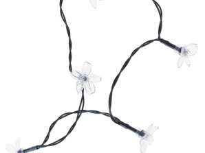 Solar-Gartenleuchten Blumen 7m 50LED Warmweiß