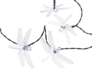 Solar-Gartenleuchten Libellen 6,5m 30LED mehrfarbig