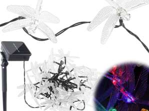 Lampes de jardin solaires libellules 6 5m 30LED multicolore