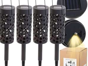 Lampes solaires lanterne étoiles lunes lampe solaire LED 4pcs.