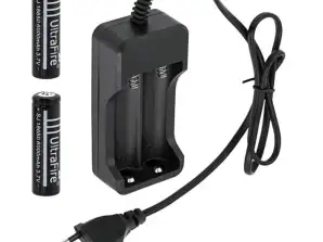 LC5 Chargeur 2 batteries 18650 li