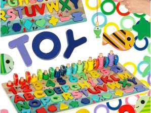 Abakus hölzerne Fische Angeln Alphabet Zahlen