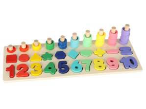Holz-Abakus-Sortierer Zahlen montessori 3in1 13x36cm