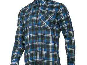 Kék kockás flanel ing. 120g/m2. 