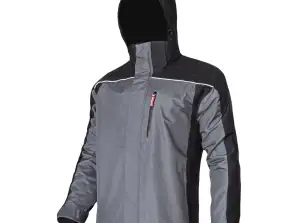 Insulated jacket with detachable gray fleece. 