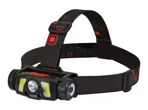 Huvudlampa/cykelbelysning LED COB XPG med Li-ion ackumulator 1200mAh. rörelsesensor