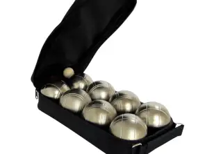 Petanque set MASTER 8 matt guldbollar nylonöverdrag