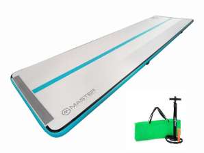 Airtrack MASTER S-Pro nafukovací žíněnka 600 x 150 x 10 cm - šedá - modrozelená