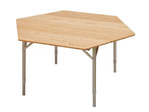 Campingtisch KING CAMP Bamboo Color hexagonal