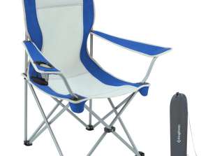 Foldable Camping Chair with Armrests blue