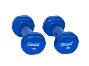 Vinylbeschichtete Hanteln MASTER 2 x 1 kg