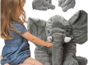 Peluche elefante mascotte grigio grande 60cm