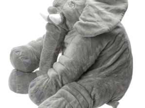 Mascotte éléphant en peluche gris grand 60cm