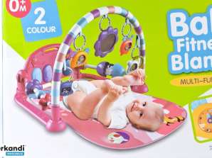 Lernmatte für Babys Klavierrasseln rosa