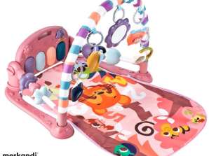 Tapis éducatif pour bébé hochets de piano rose