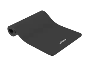 Exercise Mat for Yoga Pilates Fitness 183x61cm Thickness 6mm Material TPE Black REBEL ACTIVE
