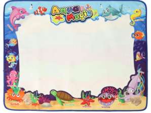 Wassermatte zum Malen Zeichnen mit Wasser XXL Stempel Schablonen Set 100 x 80 cm