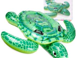 Aufblasbare Matratze für Schwimmponton für Kinder mit Griffen Schildkröte 150cm 3 INTEX