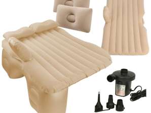 Materasso per lettino per auto, gonfiabile, pompa beige