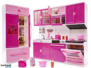 Bambola mobili cucina 4 segmenti LED suoni 48cm